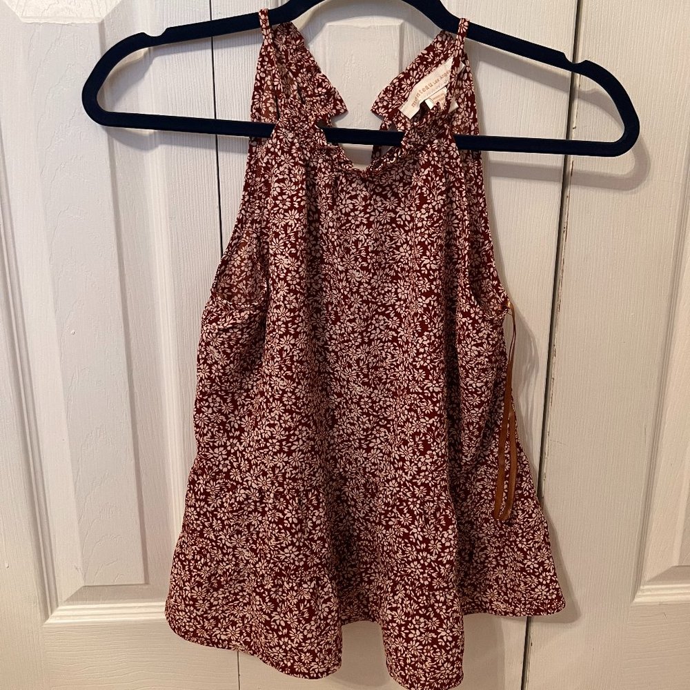 Red Monteau Flower Tank Top